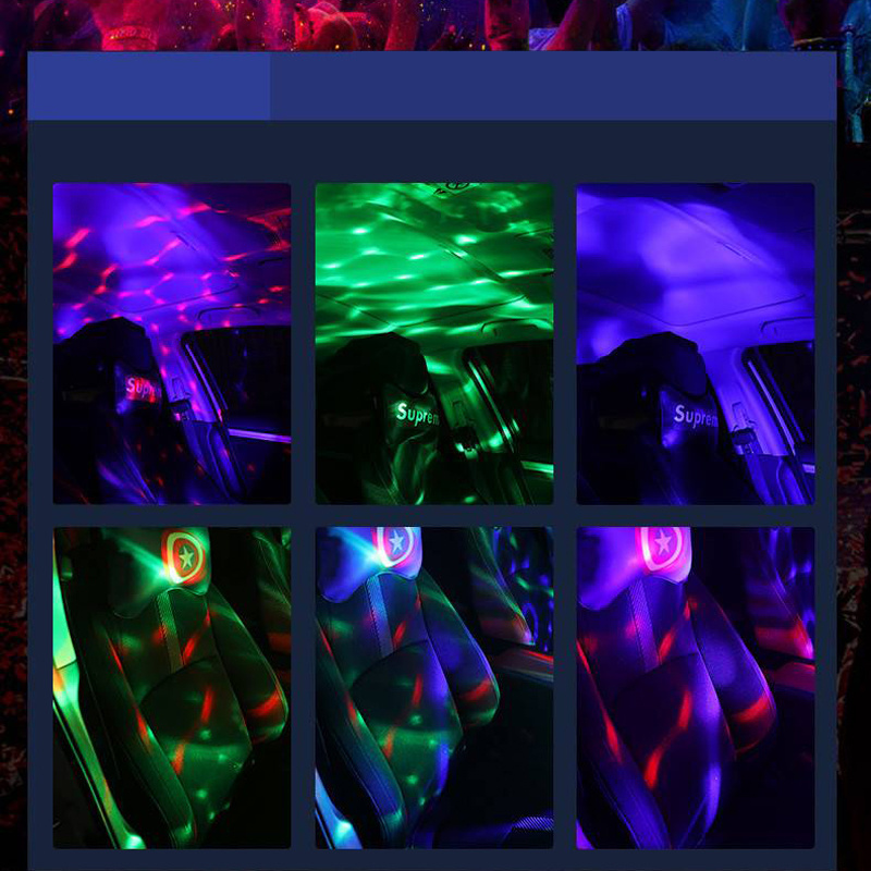 Multifunction KTV party portable usb mini led DJ disco lights ball roof interior projector car dj light