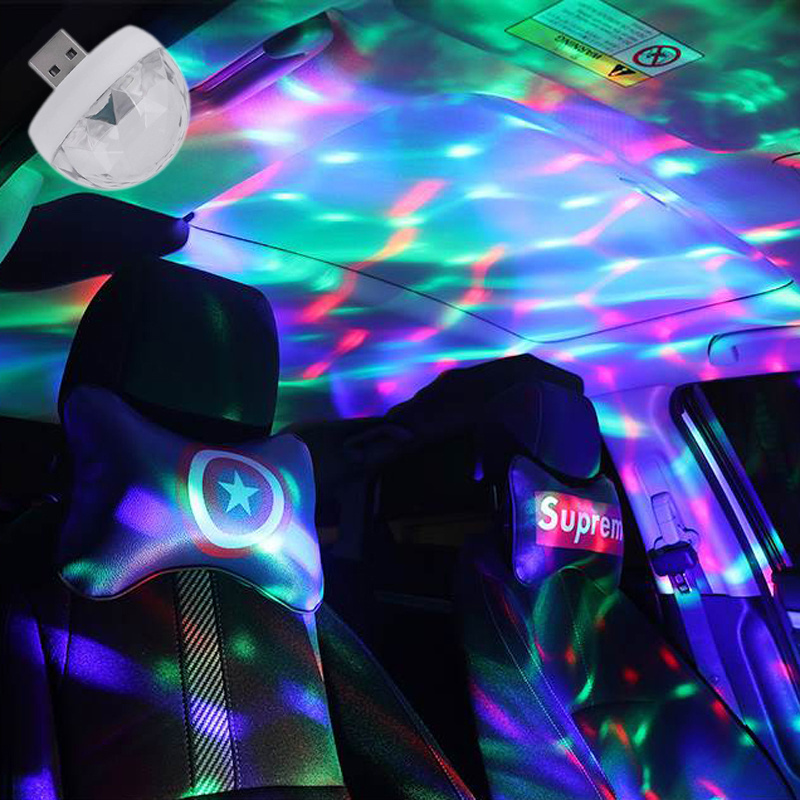 Multifunction KTV party portable usb mini led DJ disco lights ball roof interior projector car dj light