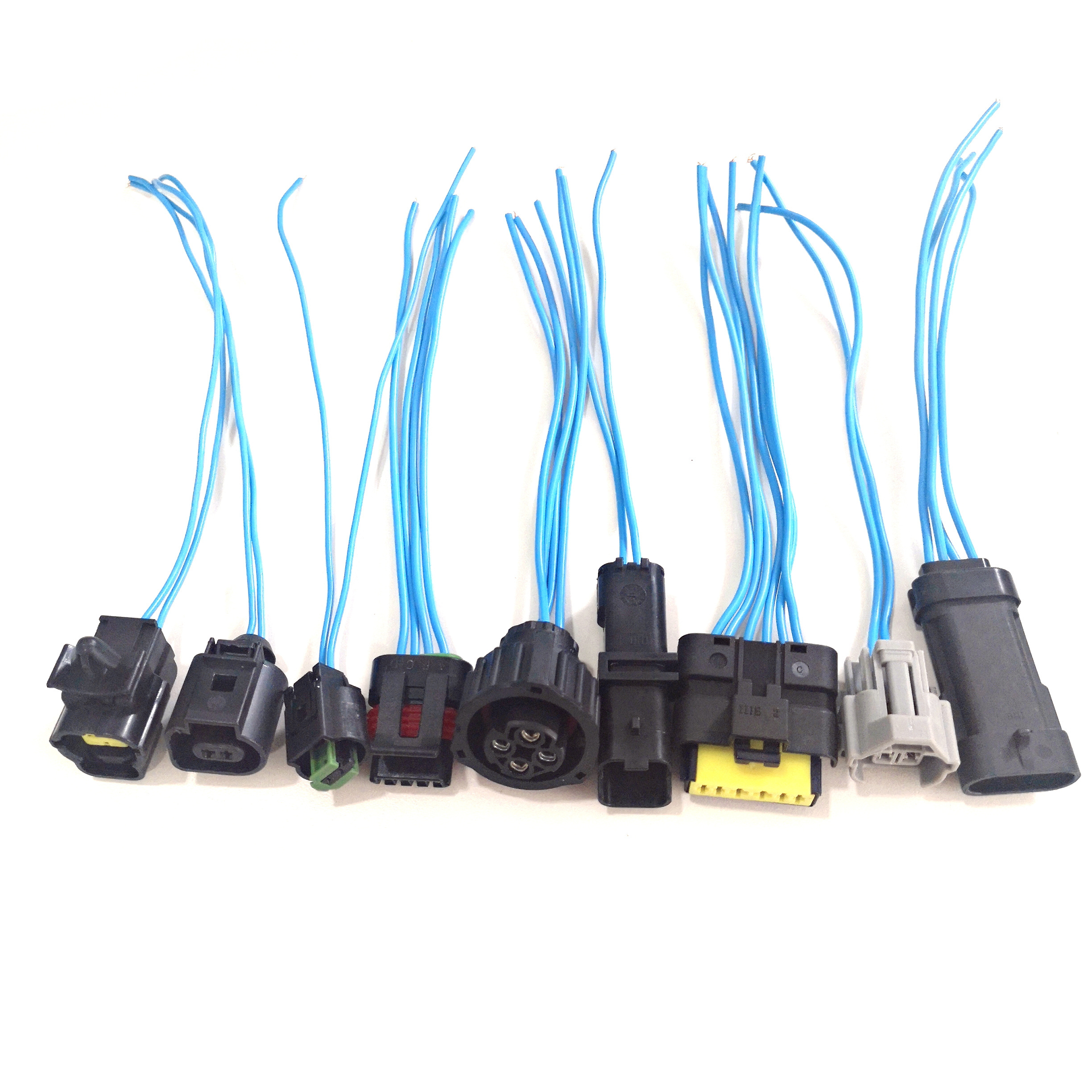 Car Headlight Pigtails H7 H1 H3 H11 H13 9005 9006 9007 HB3 LED HID Fog light Bulb Ceramic Auto Wiring Connector Custom Harness