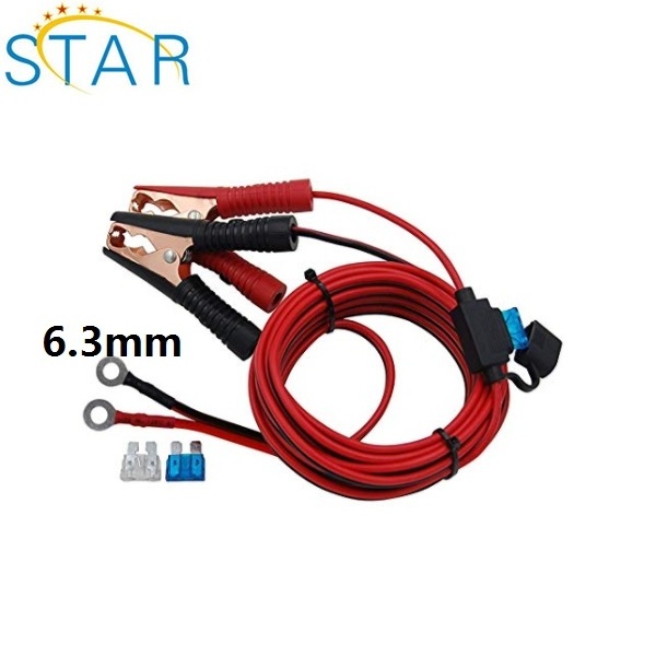 12V/ 24V car Extension Cord Plug Socket with Battery Clamp 4.9FT / 1.5m 16 AWG Battery Clip On and Cigarette Lighter Adapter