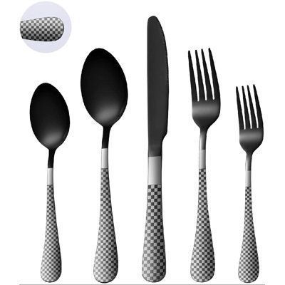 Newly Arrived Fashion & Modern Design 18 10 Stainless Steel Flatware Matte Black Spoon And Fork Hotel Wedding Luxury Cutlery Set