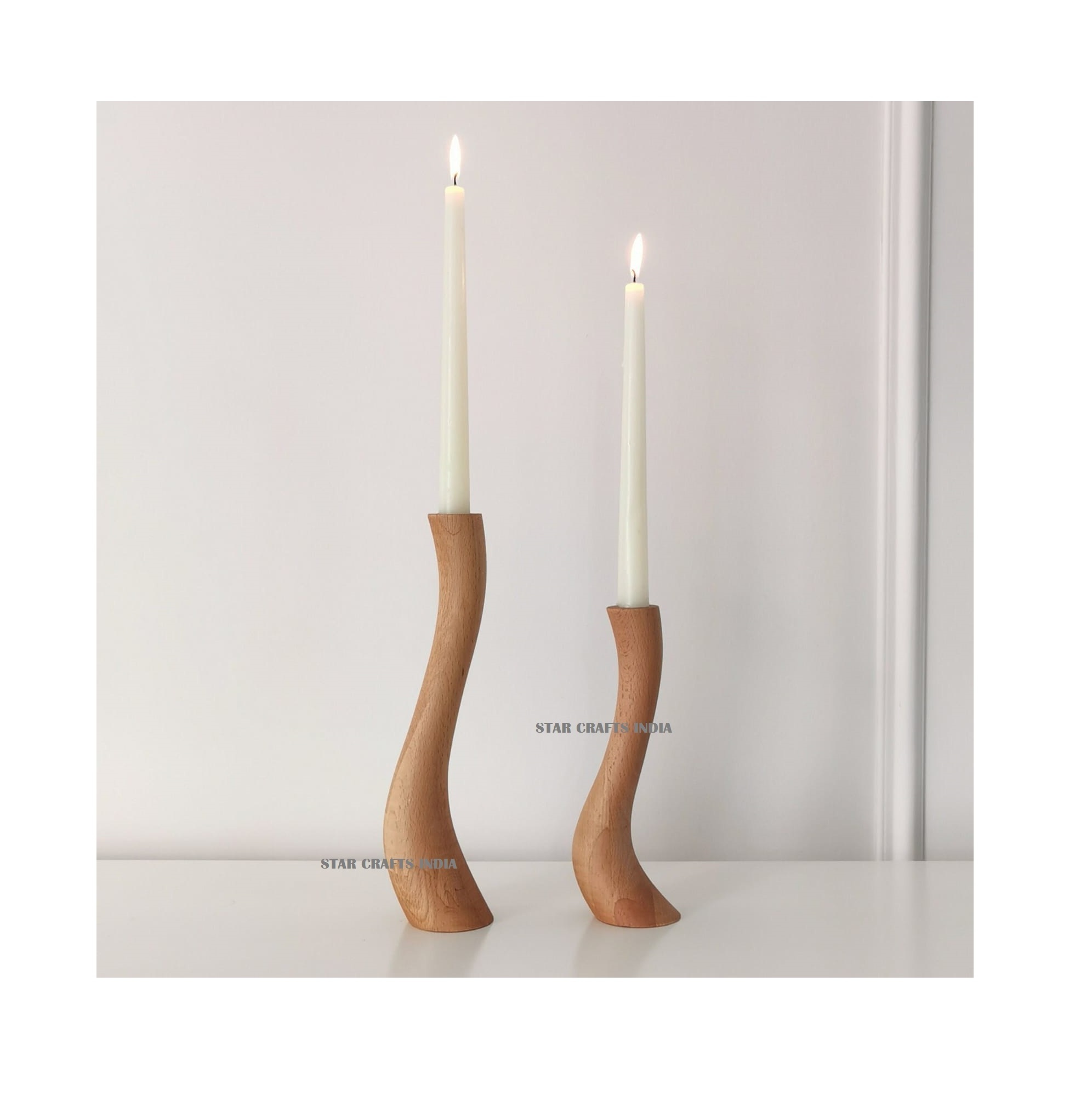 Industry Trending Wooden Taper Candle holder Pillars Home & Wedding Decoration tabletop Handmade T Light Candlestick Pillar