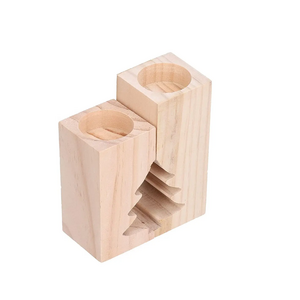 Unique Tealight Stand Various Style Decoration Wooden Christmas candle holder set Tealight wooden square shape candle holder set