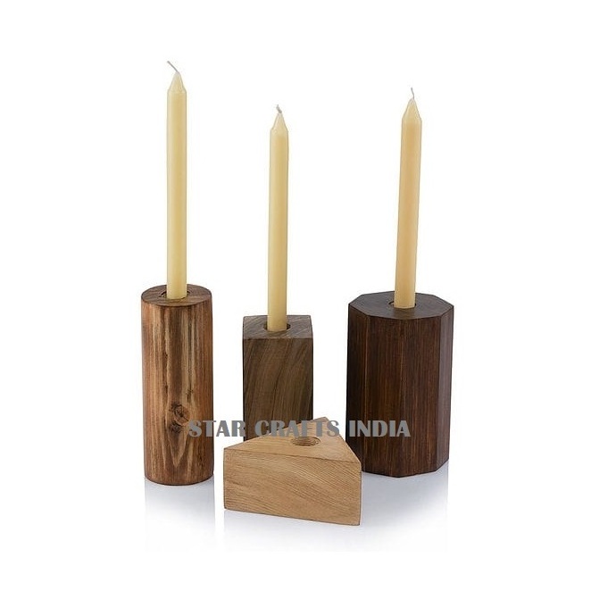 Premium Quality Home Decoration Mango Wood Church Candle Holder Christmas Diwali Candle Stand & Pillar Holder For Decoration Use