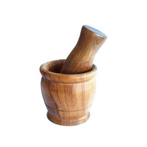 Vegetable Tools Mortar And Pestle Set Spice Pepper Crusher Round Shape Wooden Herbs Grinder Garlic Mixing Bowl