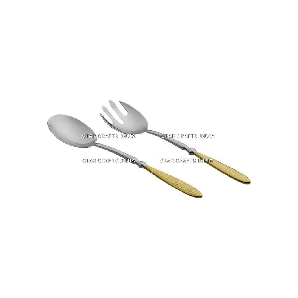 Stainless Steel Gold Flatware 4 Pcs Set. place setting Christmas Gift Luxury Cutlery HAND FORGED DAMASCUS STEEL