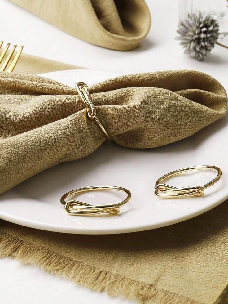 Tissue Holder Silverware Stainless Steel Napkin Rings Customized Shape and Size Napkin Holder Tableware Decoration Napkin Rings