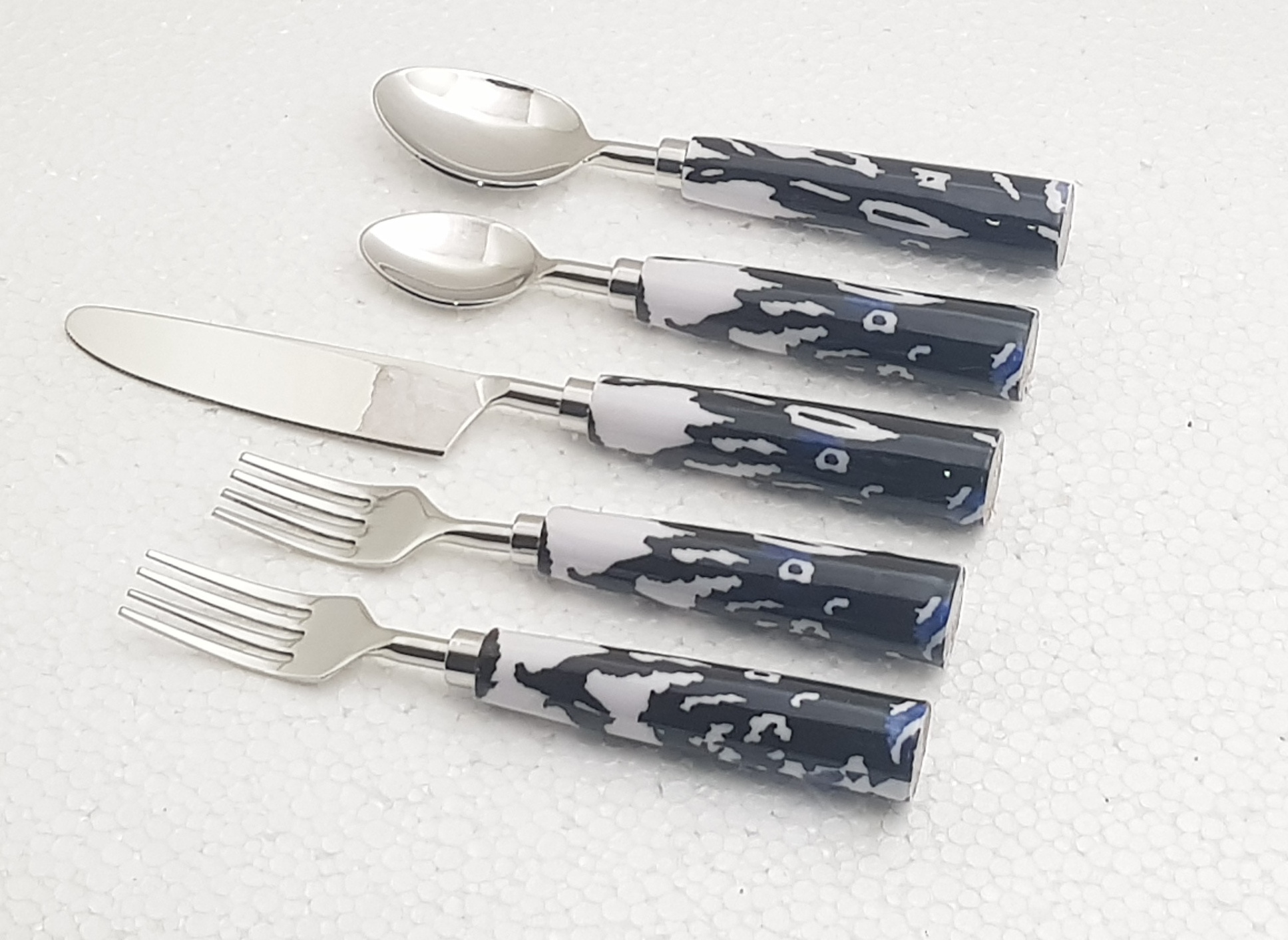 White & Blue Marble/Resin Handle flatware sets cutlery new arrivals home cutlery set stainless steel Hot Selling Set