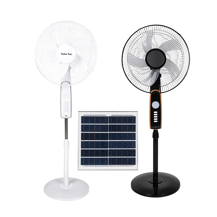 DC Operation Metal Grill 16 Inches 5 Blades Rechargeable Home Solar Fans Rechargeable Electric Fan