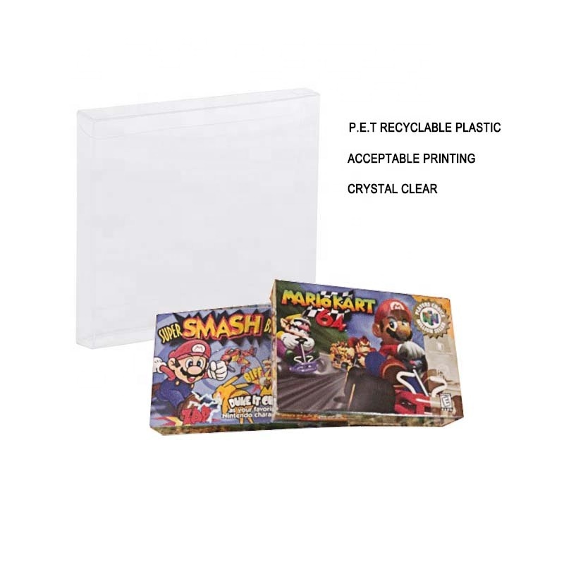 Custom Hard PET Clear Plastic Cartridge Game Box Protector Case