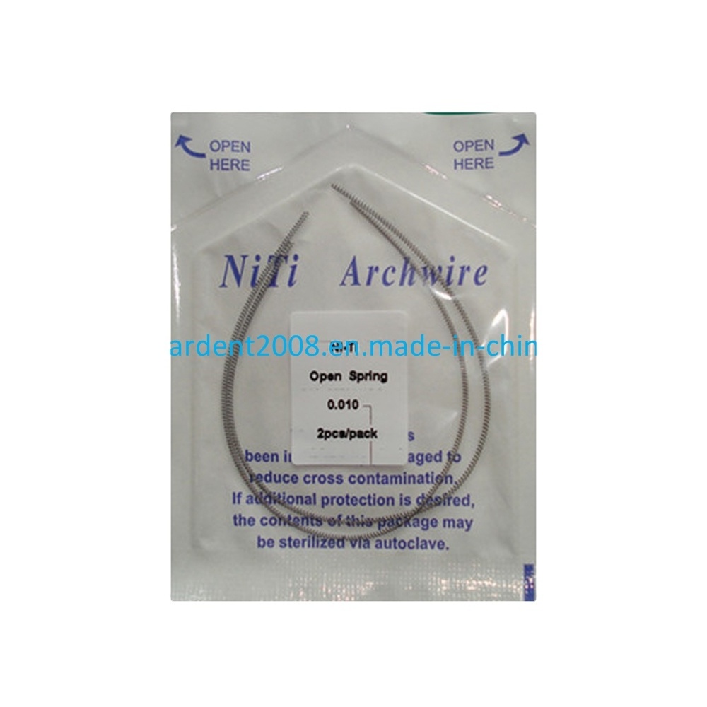 Dental Material Dental Orthodontic Niti Arch Wire Niti Open Spring Wire For Braces