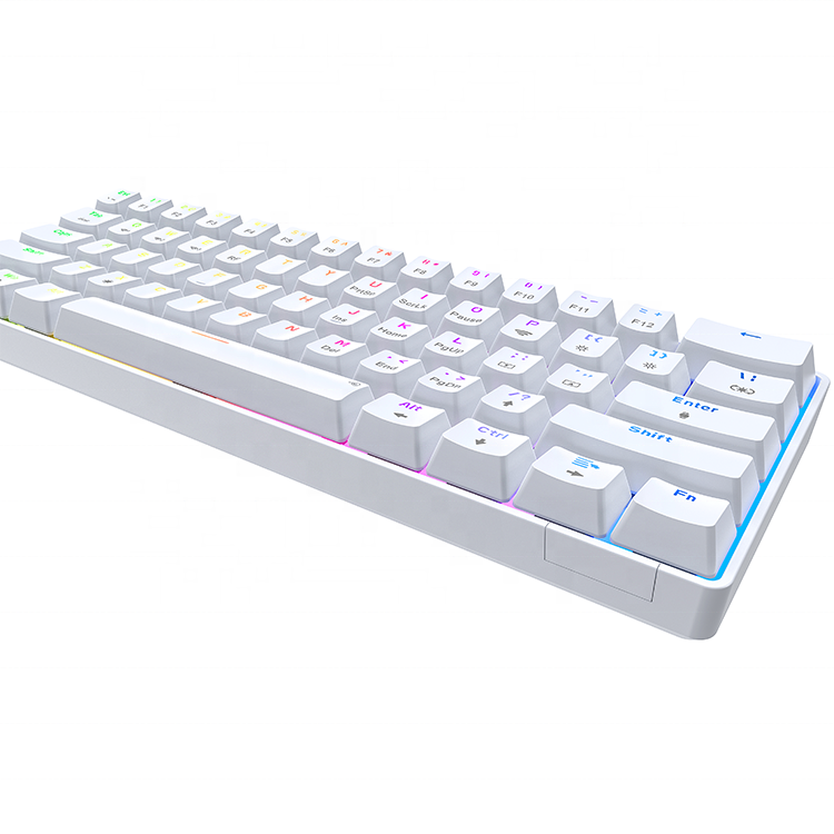 GATERON blue red brown switch X Bows walnut ergonomic Wireless Type-C RGB mini 60% Mechanical keyboard