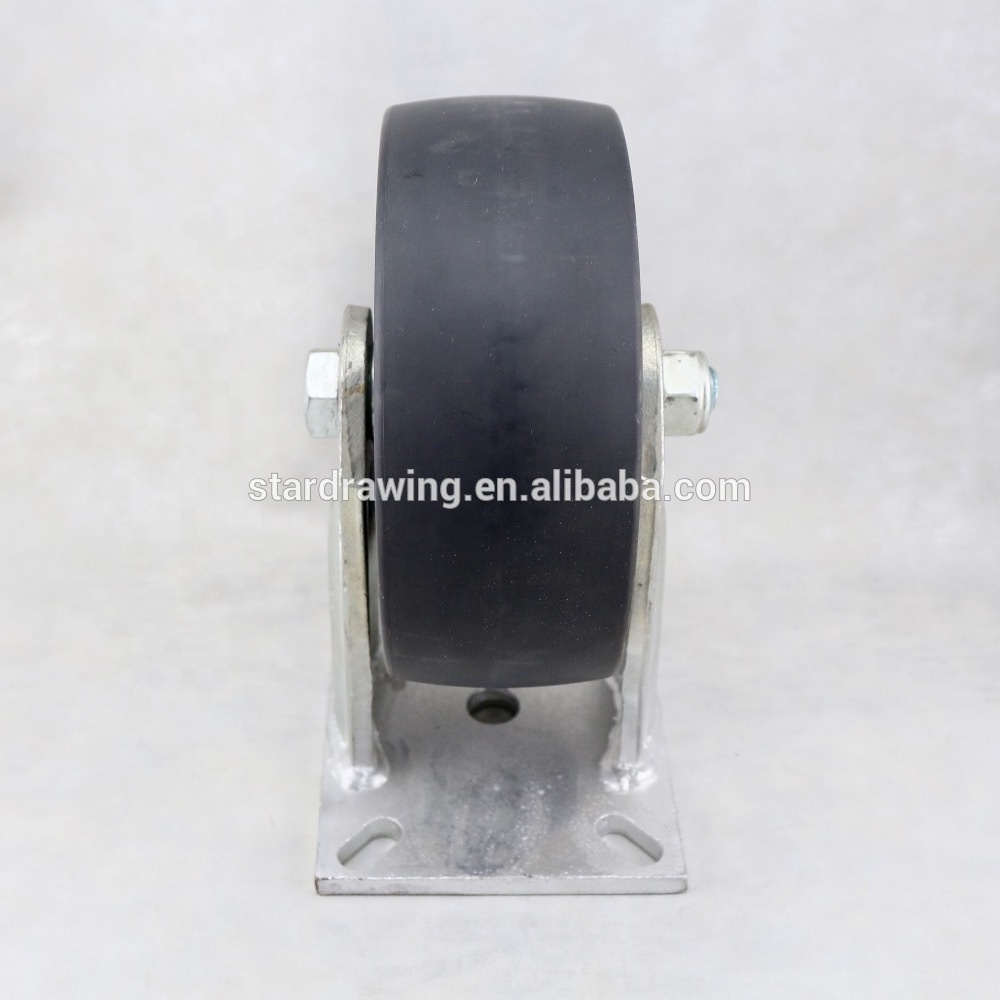 SS 6 inch rigid 1 ton Heavy duty industrial caster Unique Formulated High Strength Nylon caster wheel for tow line