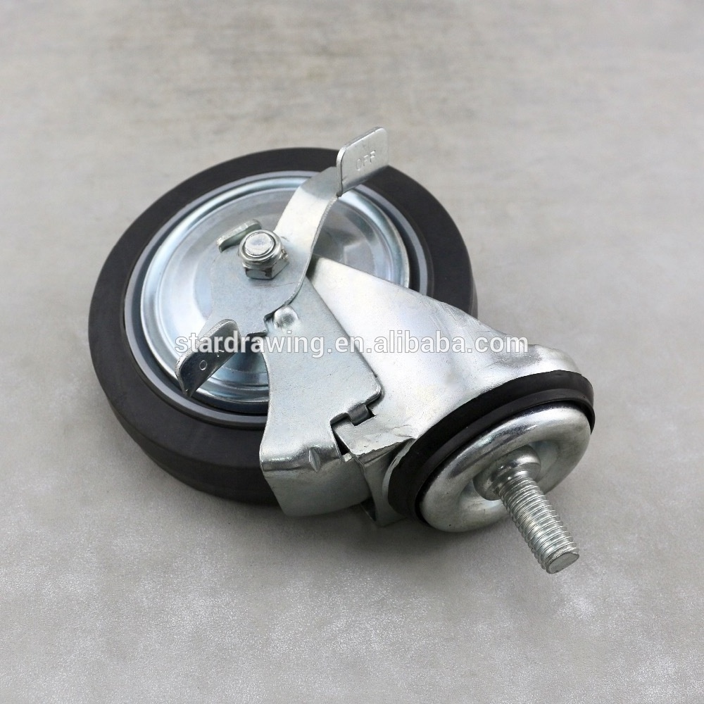 SS 4 inch 100 mm replacement shopping trolley cart caster wheels