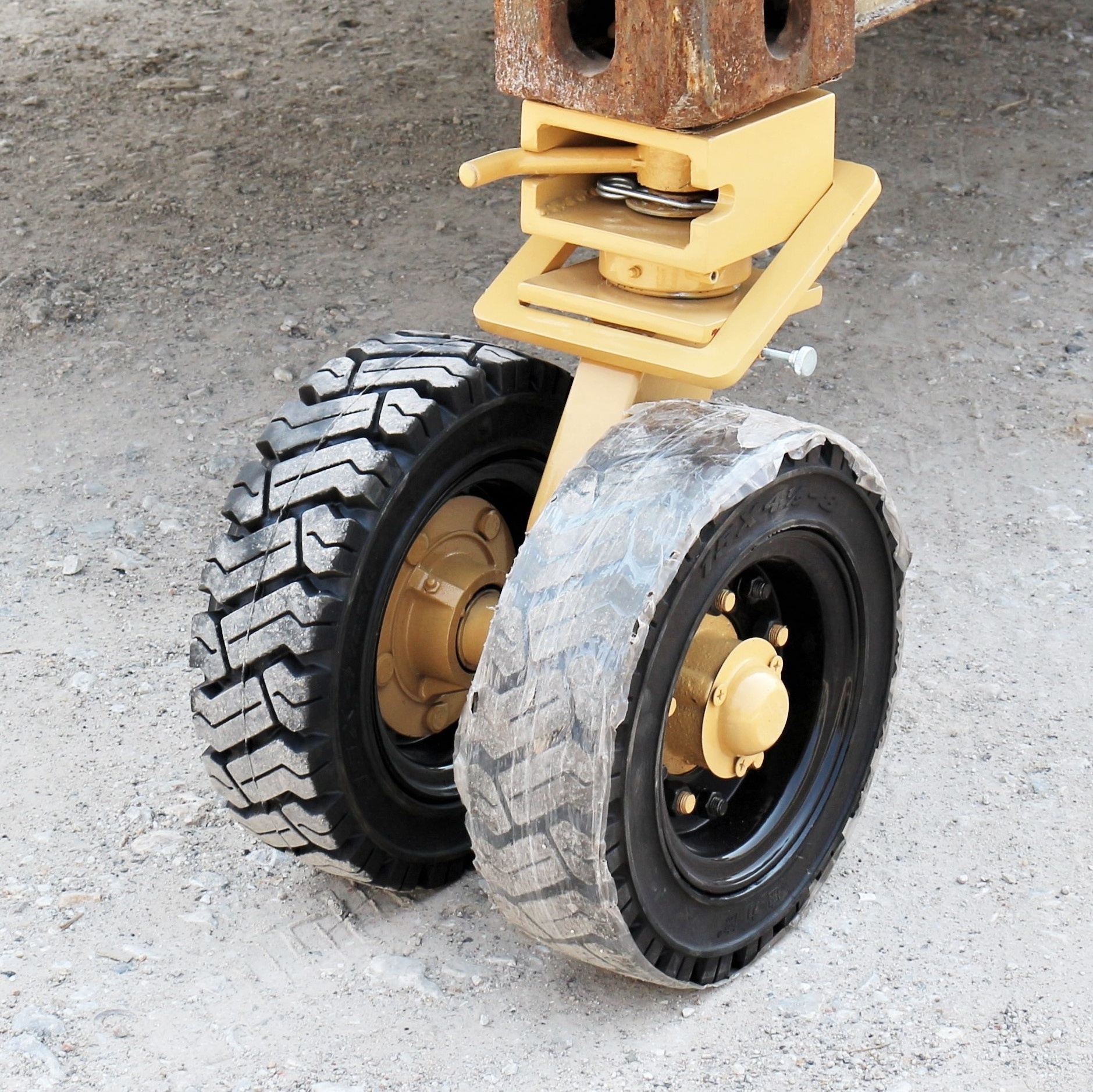 SS rubber tire ISO shipping container castor wheels