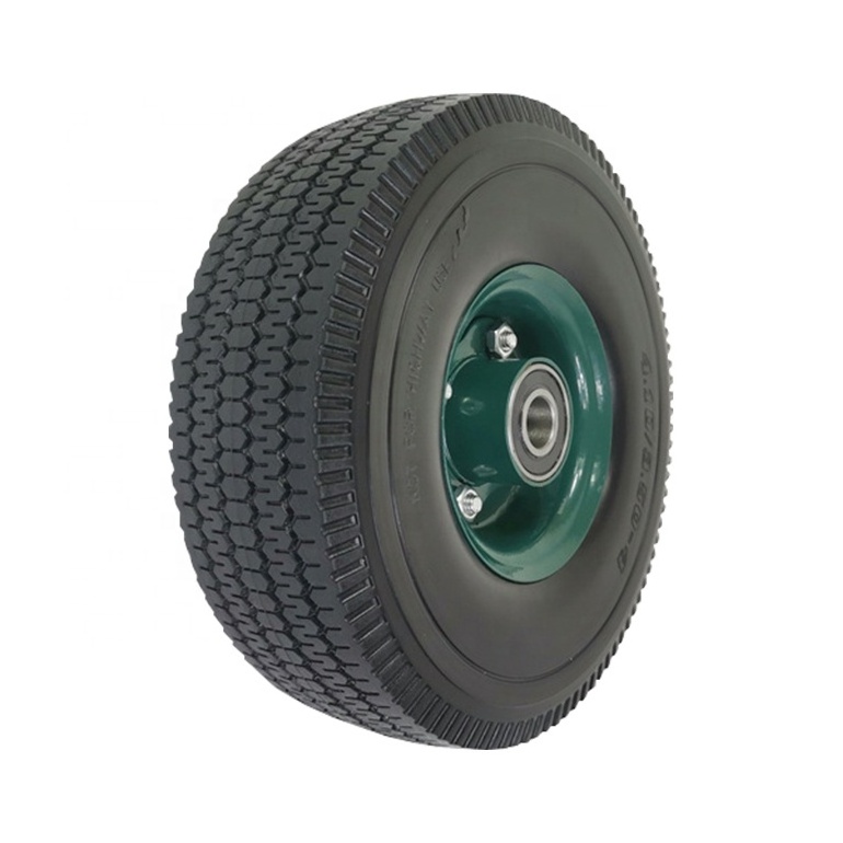 SS 254mm 10inch tubeless flat free semi pneumatic wheel for wheelbarrow