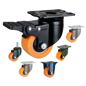 SS 1.6 2 inch PU wheel casters light duty for dolly