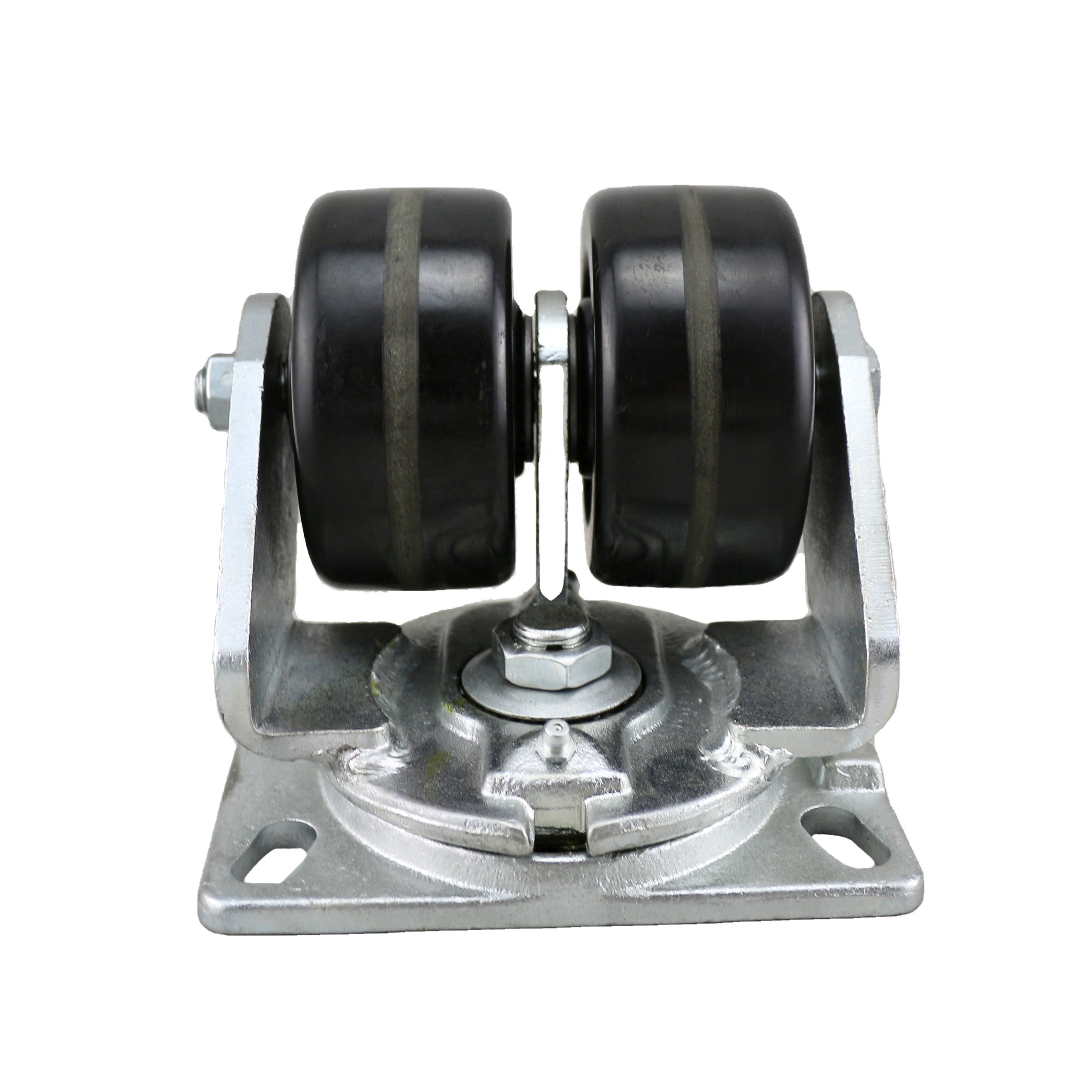 SS 4 Inch 100 MM Ultra Heavy duty 300 Fahrenheit Phenolic twin caster wheel