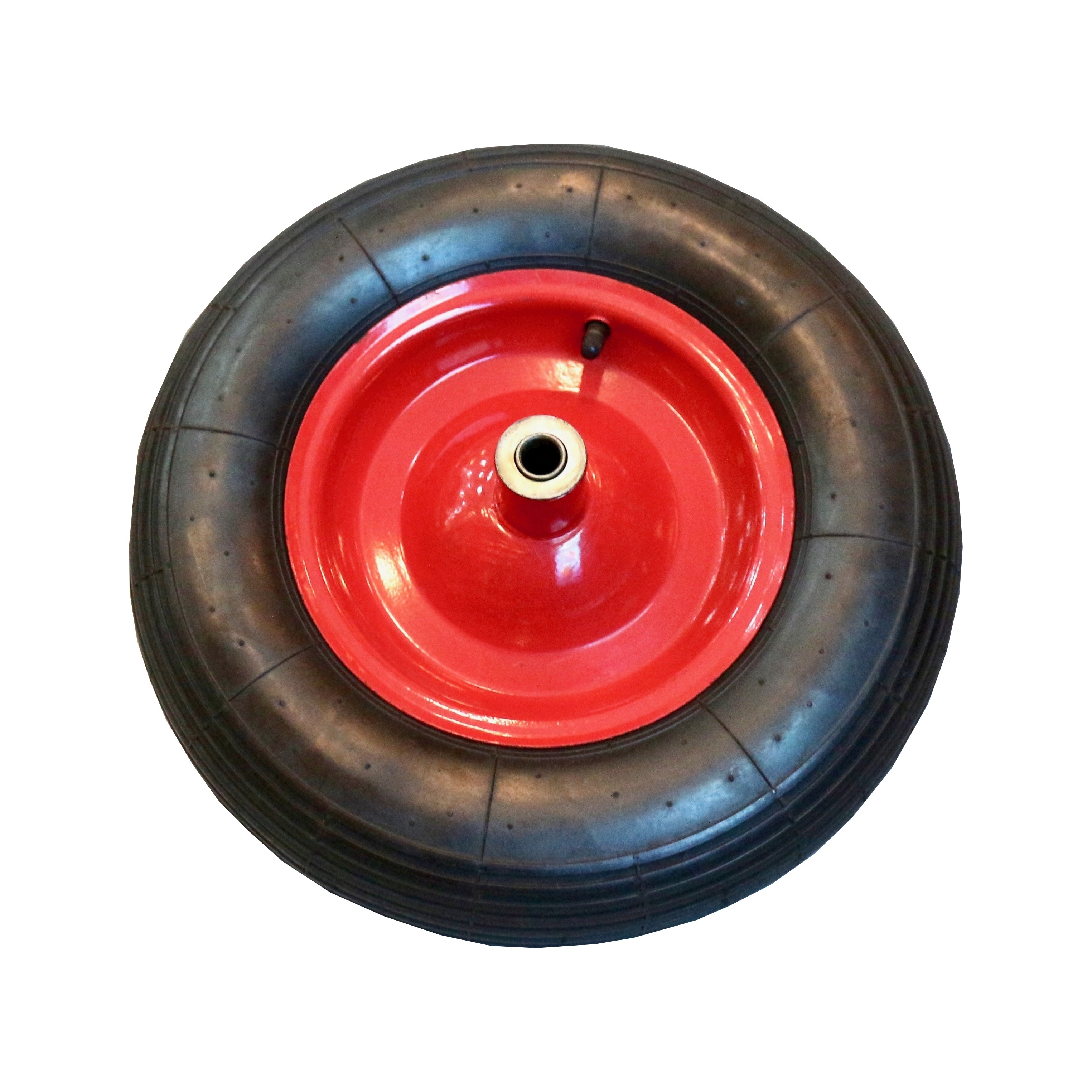 SS 390mm Heavy Duty Pneumatic Rubber Wagon Wheel