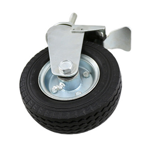 SS high grade 6 inch caster wheels 150 mm semi pneumatic wheel airless wheel