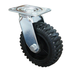 SS 6 8 inch all terrain rubber castor caster wheels