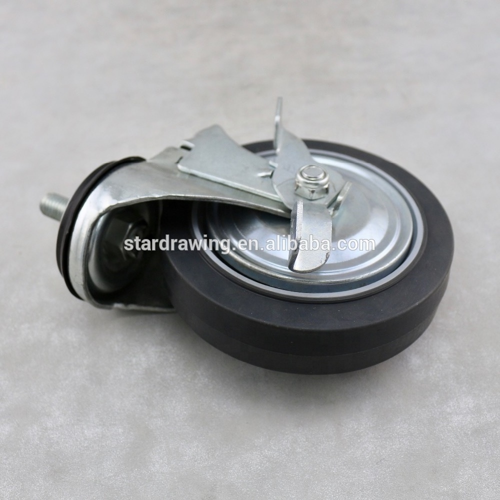 SS 4 inch 100 mm replacement shopping trolley cart caster wheels