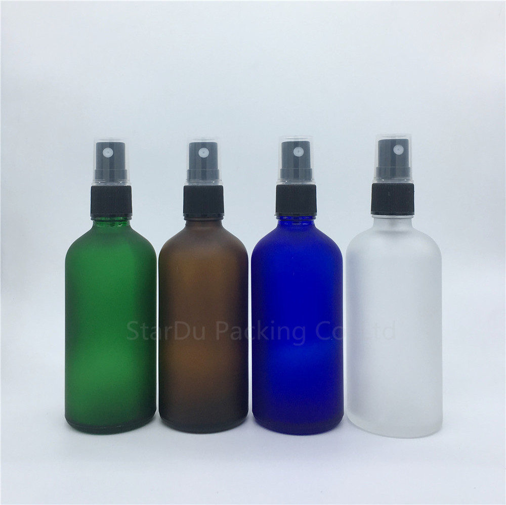 100cc Frosted Matte Empty Spray Perfume Glass Bottle packaging 100ml For cosmetics