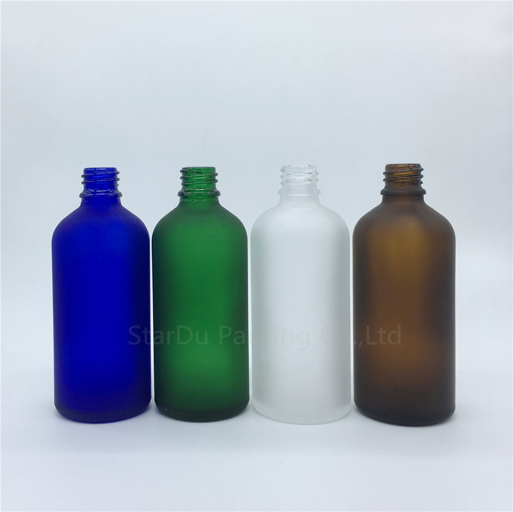 100cc Frosted Matte Empty Spray Perfume Glass Bottle packaging 100ml For cosmetics