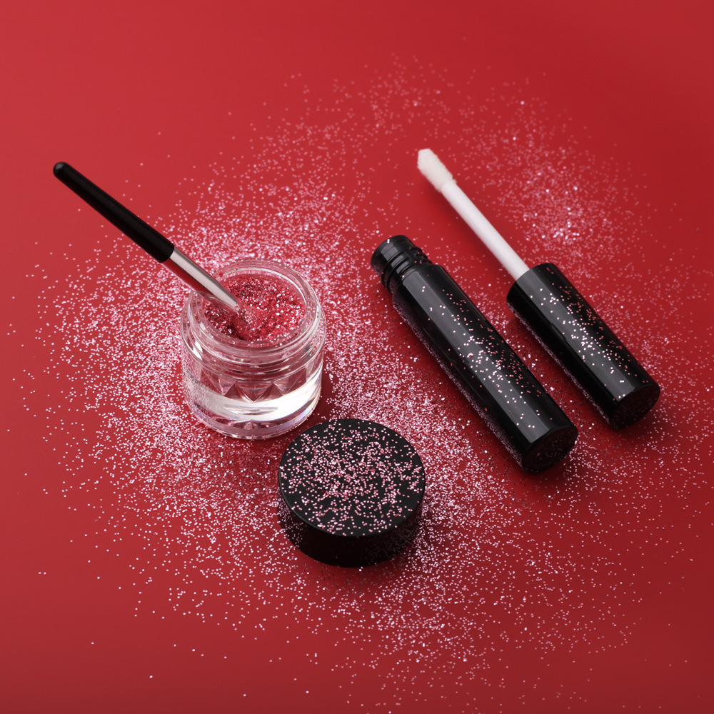 glitter glue waterproof and smudge proof no chalky loose pigment eye shadow flakes chunky Glitter dust Makeup eyeshadow glue