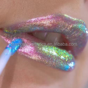 custom logo glitter Multichrome Chameleon Shimmer Liquid Lipstick  Metallic Effect Shine Color Changing Multi Chrome Lip Gloss