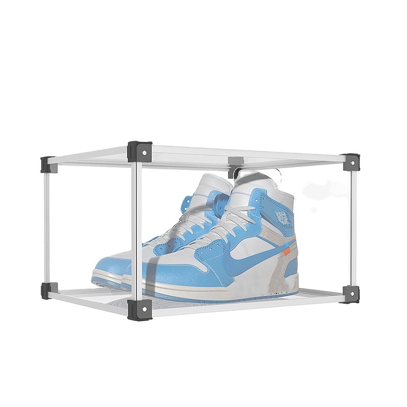 Foldable Clear Drawer Case Shoes Storage Box Plastic Stackable Shoe Organize