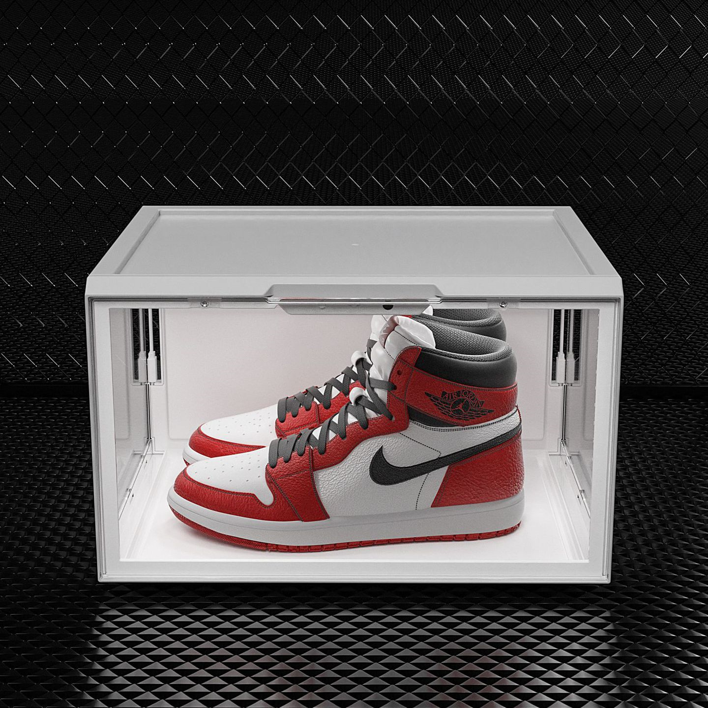 wholesale led shoe boxes jordan drop front shoes rack box packaging cabinet storage with magnetic door for men boxes