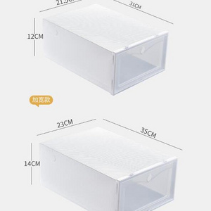 Wholesale Cheap Clear Plastic Transparent Sneaker Flip Open Drop Front Folding Colorful Stackable Organizer Shoe Boxes Storage