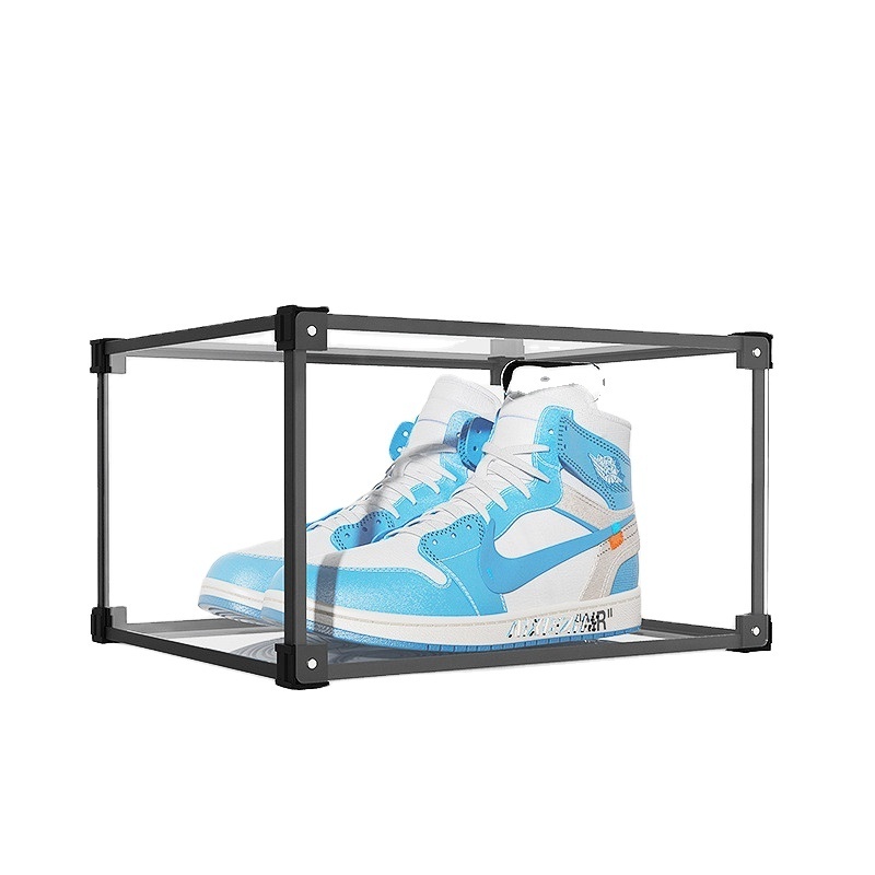 Foldable Clear Drawer Case Shoes Storage Box Plastic Stackable Shoe Organize