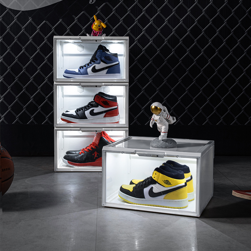 Acrylic Sneaker Display Box Custom Shoe Case with LED Lighting