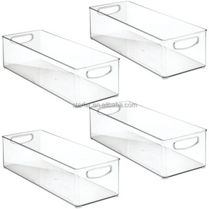 Transparent Plastic Pet Fridge Organizers Boxes Containers Kitchen Cabinets Clear Pantry organizer for Refrigerator