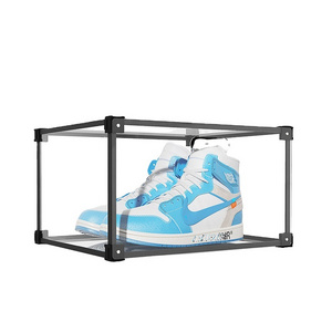 Sports Shoes Drop Front Clear acrylic Shoe Storage Box Plastic Transparent Shoe Box Storage Container