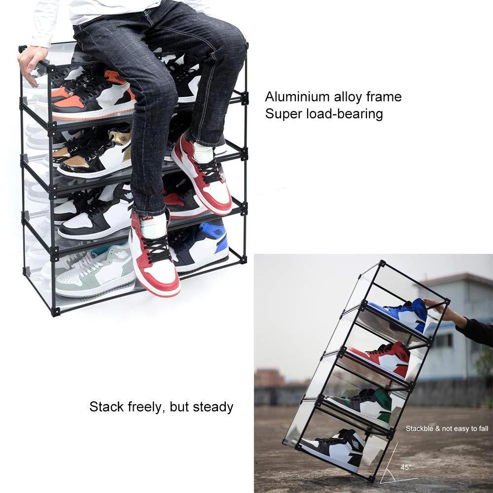 Sports Shoes Drop Front Clear acrylic Shoe Storage Box Plastic Transparent Shoe Box Storage Container