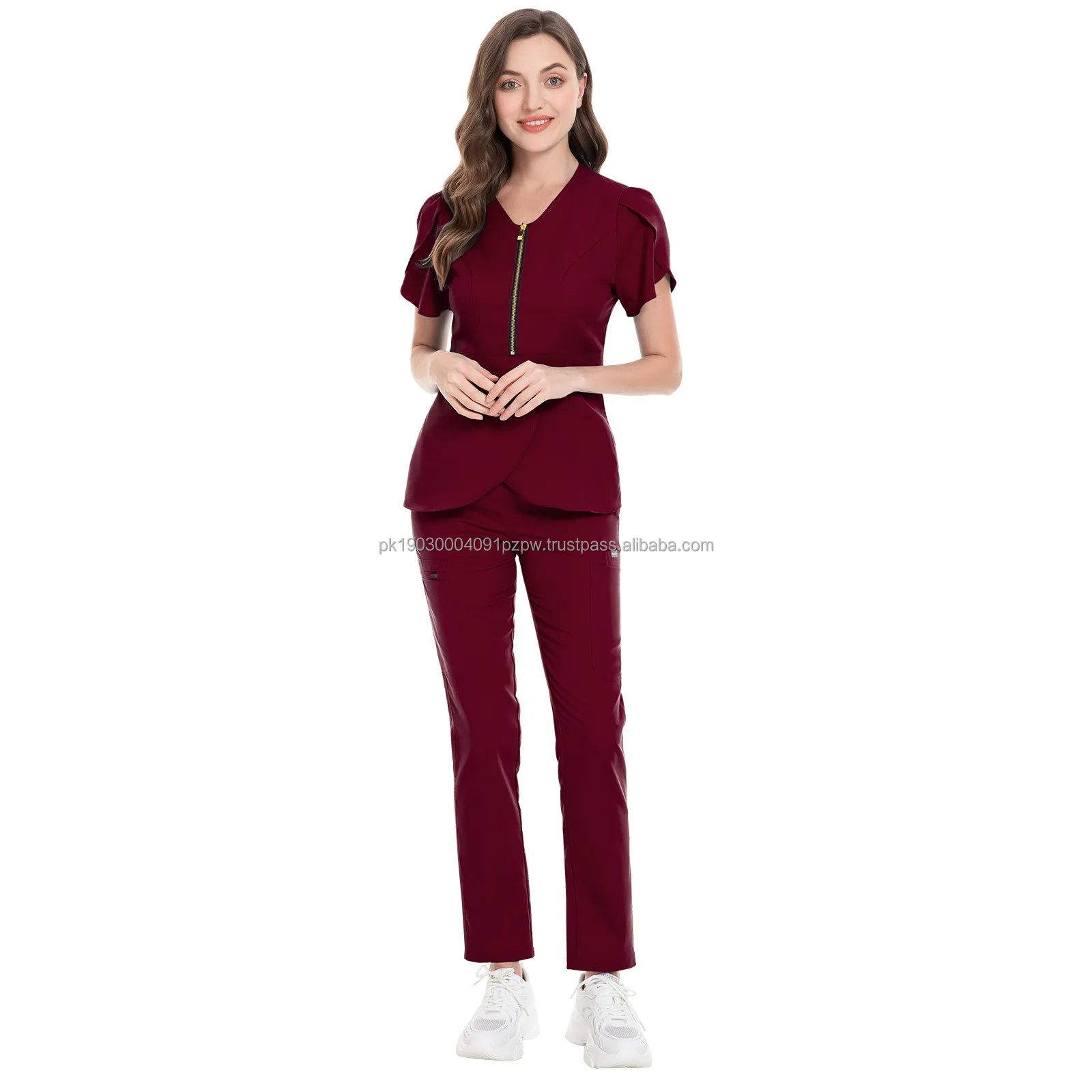 Dental clinic women medical spa nursing clinic uniform ladies doctor hospital scrub suits two piece uniform ( PayPal Verified )