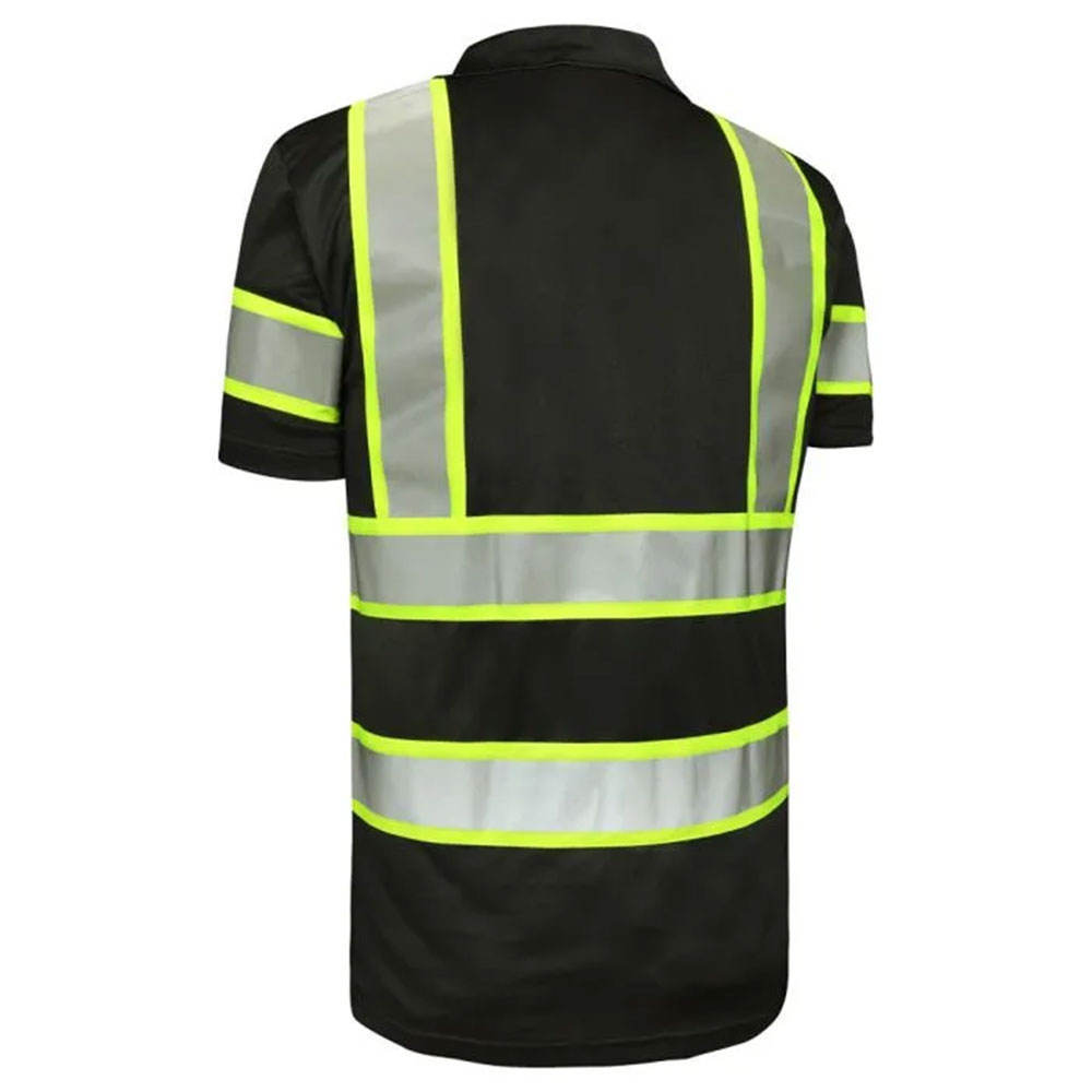 Hi Vis Safety Polo Shirt High Visibility Reflective Safety Shirts Custom Clothing Construction Work Polo Shirt Reflective Strips