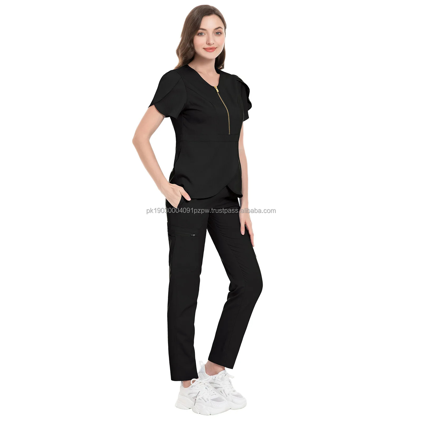 Dental clinic women medical spa nursing clinic uniform ladies doctor hospital scrub suits two piece uniform ( PayPal Verified )