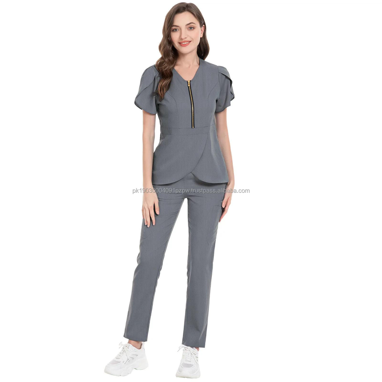 Dental clinic women medical spa nursing clinic uniform ladies doctor hospital scrub suits two piece uniform ( PayPal Verified )