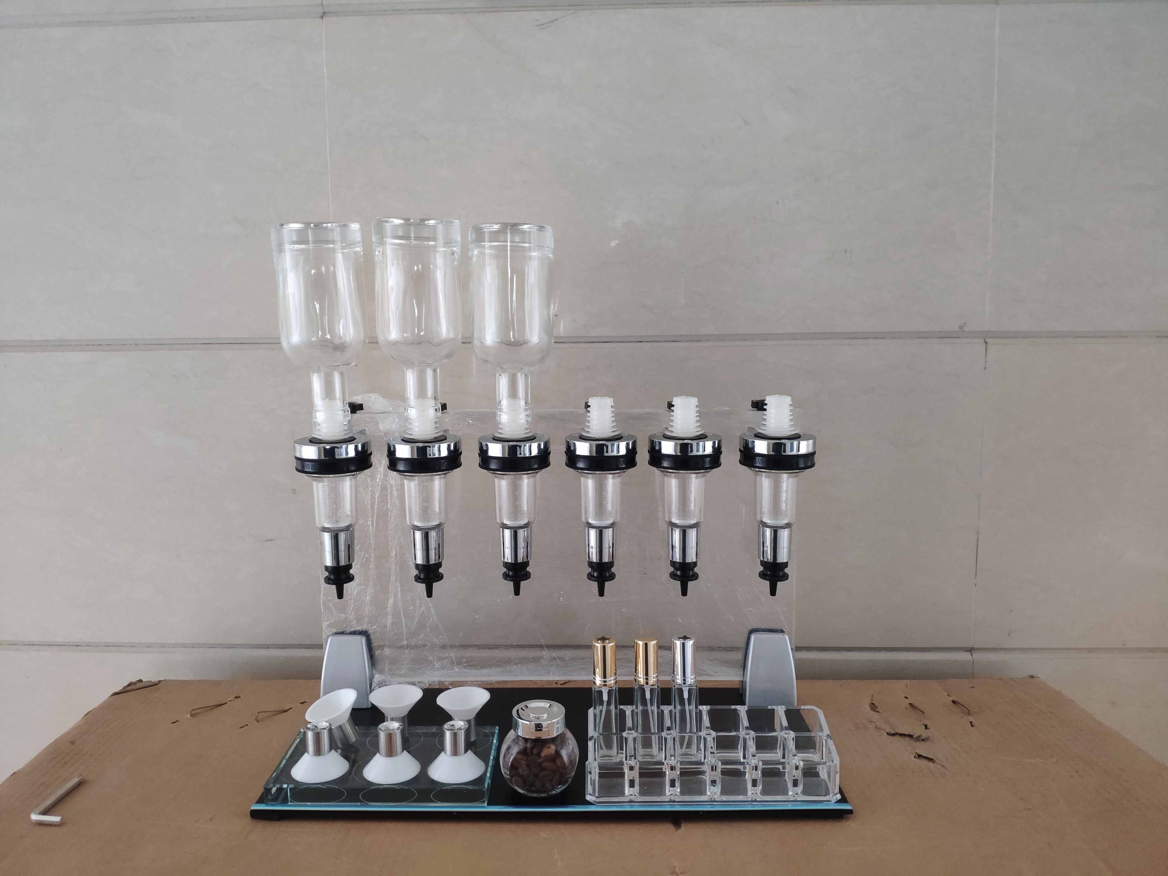 Manual 12 Bottles Perfume Dispenser Bottle Filling Machine Perfume Vending Machine for Perfume Bar