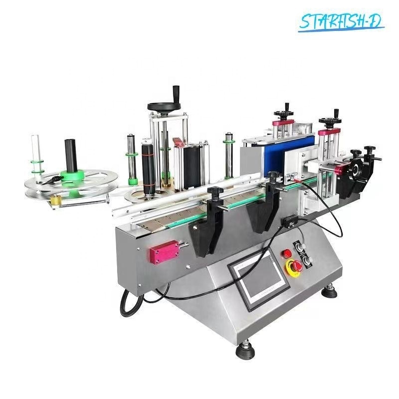 High Speed Automatic Tabletop Plastic Glass Round Bottle Labeling Machine Bottle Vial  Tin Can Labeling Machine