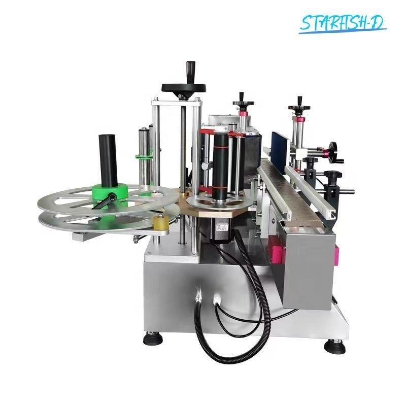 High Speed Automatic Tabletop Plastic Glass Round Bottle Labeling Machine Bottle Vial  Tin Can Labeling Machine