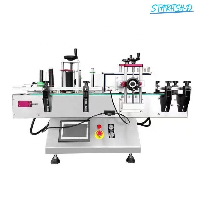 High Speed Automatic Tabletop Plastic Glass Round Bottle Labeling Machine Bottle Vial  Tin Can Labeling Machine