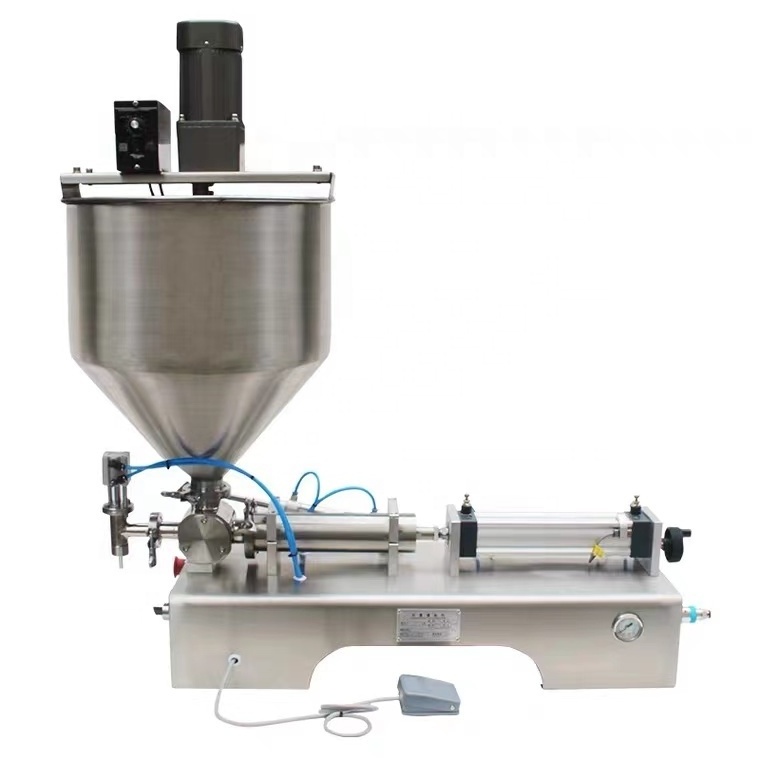 Semi-Automatic Pneumatic Horizontal Tomato Paste Jam Sauce Butter Paste Filler Filling Machine Peanut Butter Filling Machine