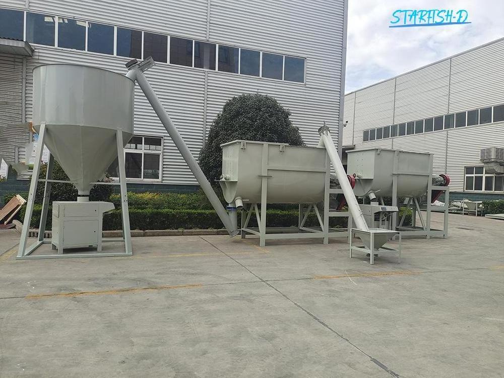 Horizontal Compost Machine 800 L Horizontal Fertilizer Compost Substrate Mixing Machine Mushroom ...