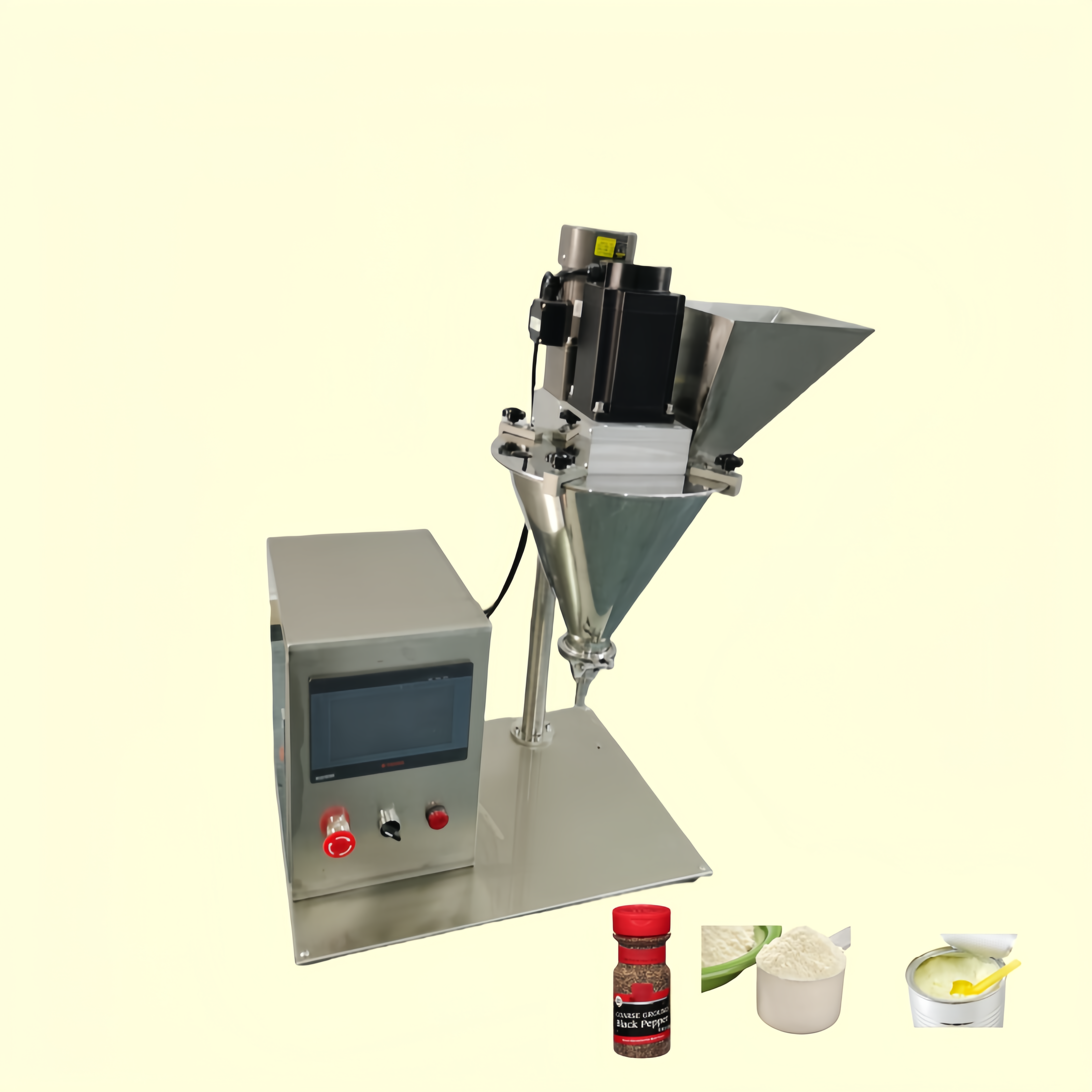 Semi Automatic Screw Auger Filler Dispenser Dry Fine Fire Extinguisher Powder Dosing Filling Machine