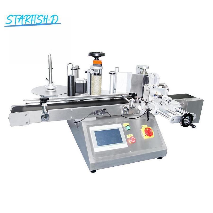 High Speed Automatic Tabletop Plastic Glass Round Bottle Labeling Machine Bottle Vial  Tin Can Labeling Machine